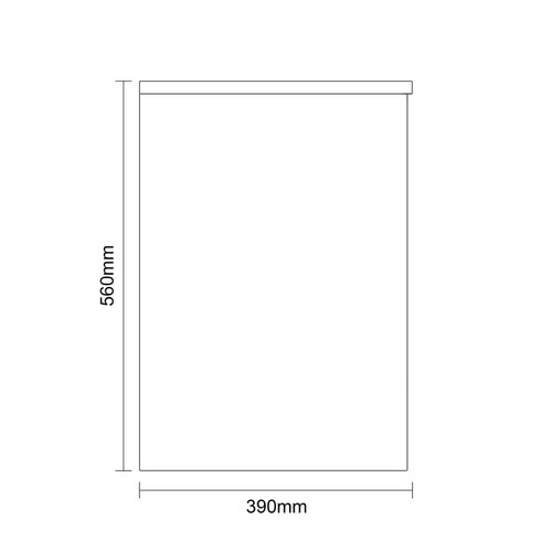 Montego Satin White 600mm Wall Mounted 2 Drawer Vanity Unit for Countertop Basins Dimensions Side
