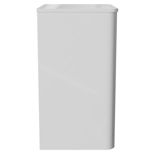 Vela Gloss White 600mm Floor Standing 2 Door Vanity Unit for Countertop Basins Side View