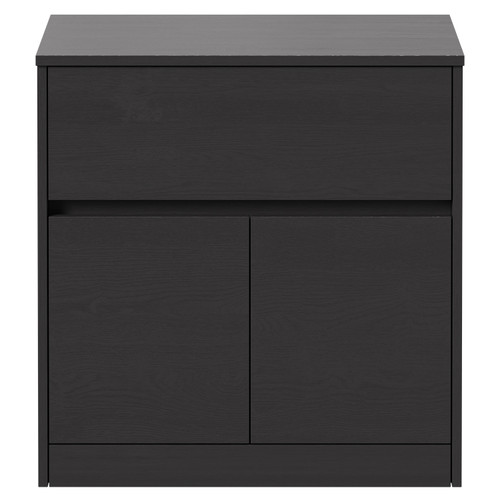 Montego Grey Graphite 800mm Floor Standing 1 Drawer 2 Door Vanity Unit for Countertop Basins Front View