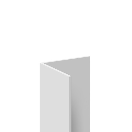 WholePanel White Aluminium 20mm Rigid Angle Profile Corner Trim Left Hand View