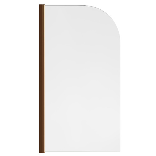 Colore Round Brushed Bronze 770mm Single Section Bath Shower Screen