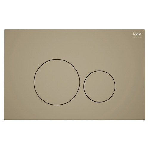 RAK Ecofix Matt Cappuccino Flush Plate with Round Push Plates - FSRAKPPL003514