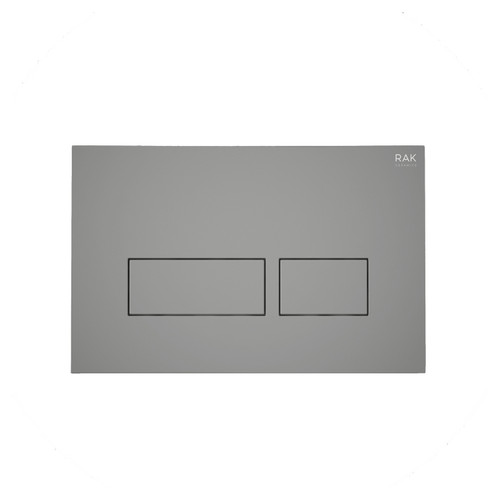 RAK Ecofix Matt Grey Flush Plate with Rectangular Push Plates - FSRAKPPL006503