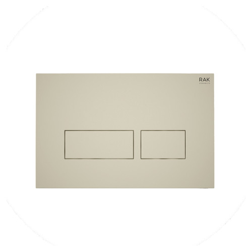 RAK Ecofix Matt Greige Flush Plate with Rectangular Push Plates - FSRAKPPL006505