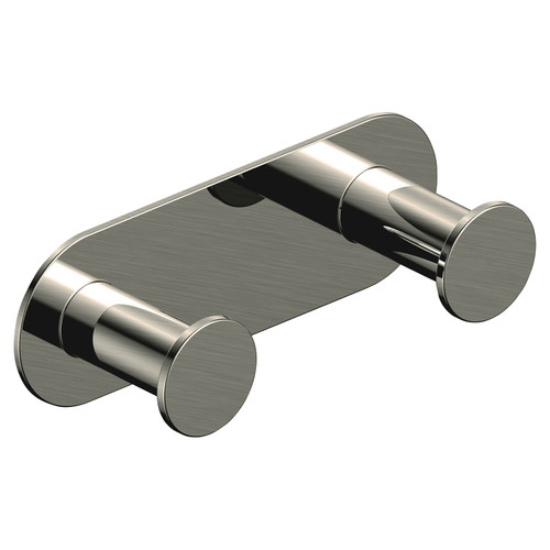 RAK Petit Round Brushed Nickel Double Robe Hook - RAKPER9909-2N