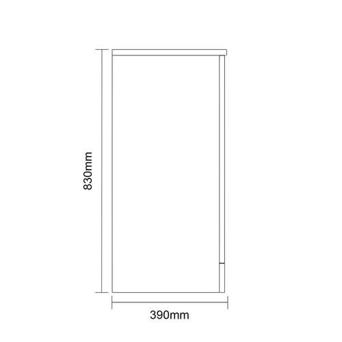 Avant Satin Green 1200mm 2 Door Vanity Unit for Countertop Basins Side On Dimensions