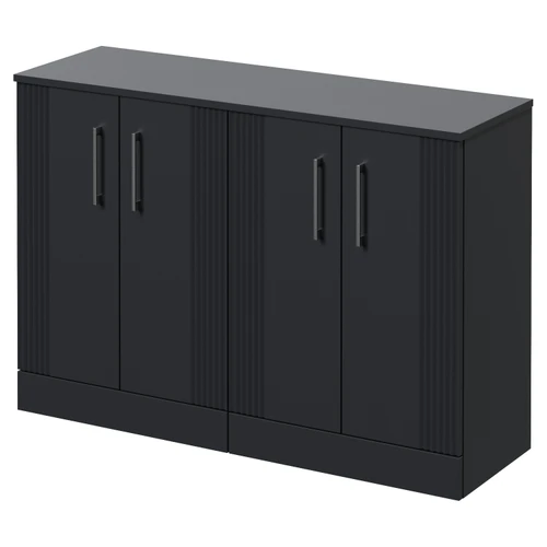 Avant Satin Anthracite 1200mm 2 Door Vanity Unit for Countertop Basins Right Hand View