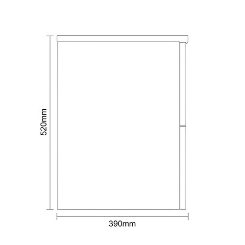 Avant Satin Green 600mm Wall Mounted 2 Drawer Vanity Unit for Countertop Basins Side On Dimensions