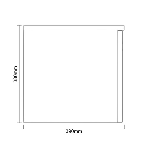 Avant Satin White 600mm Wall Mounted Single Drawer Vanity Unit for Countertop Basins Side On Dimensions