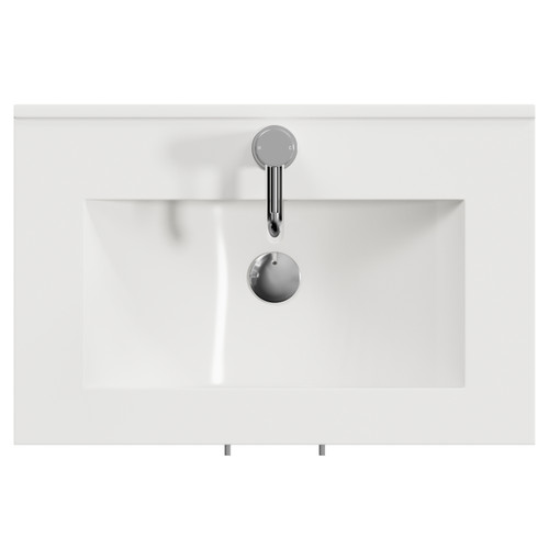 Avant Satin Grey 600mm 2 Door Vanity Unit with Angel Basin Top View