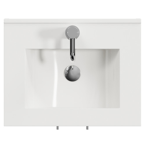 Avant Satin Green 500mm 2 Door Vanity Unit with Angel Basin Top View