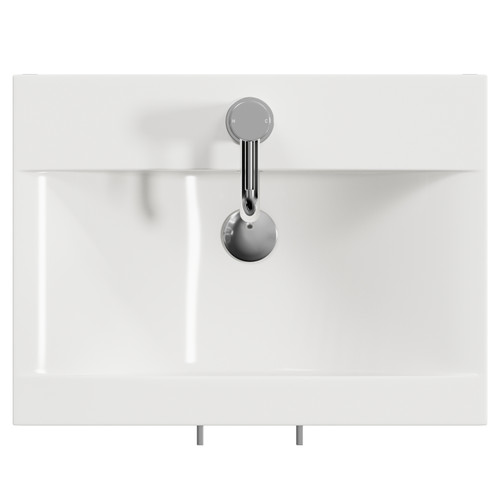 Avant Satin Green 500mm 2 Door Vanity Unit with Glide Basin Top View