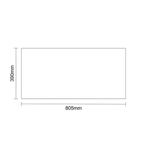 Avant Satin White 800mm Wall Mounted Single Drawer Vanity Unit for Countertop Basins with Storage Shelf Top Down Dimensions