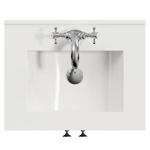 Danbury Satin Anthracite 500mm 2 Door Vanity Unit with Angel Basin View from Top