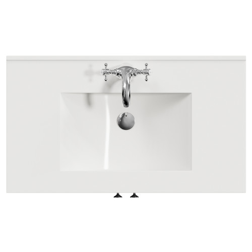 Danbury Satin Grey 800mm 2 Door Vanity Unit with Angel Basin Top View
