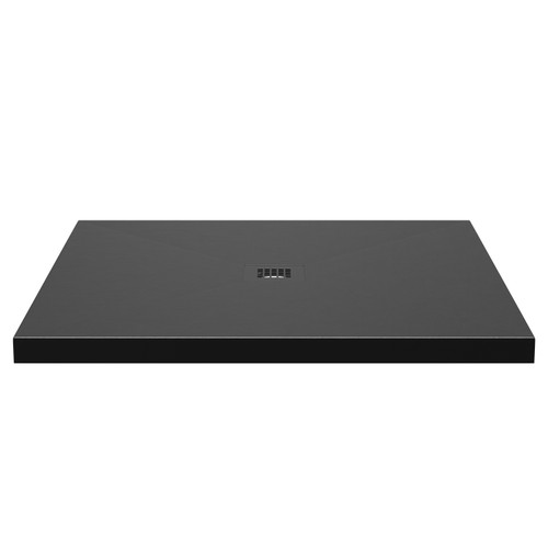 Vanta Stone Rectangular Shower Tray with Grate Side on View