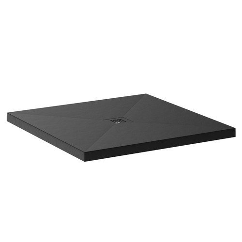 Vanta Stone Rectangular Shower Tray with Grate Left Hand View
