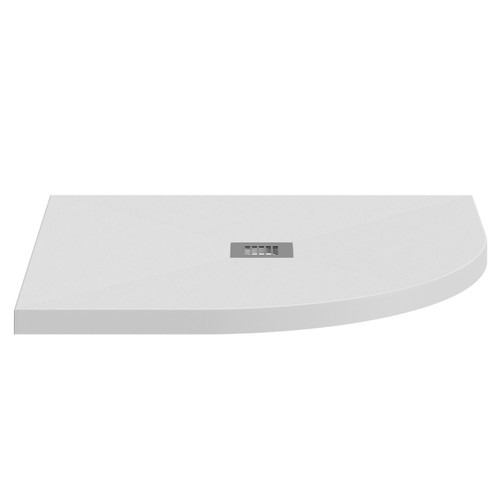 Vanta Stone Quadrant Shower Tray with Grate Side on View