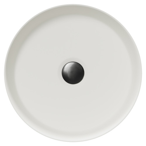 Helix Gunmetal Grey 360mm x 360mm Round Countertop Basin Top View
