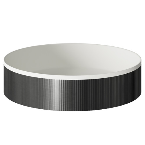 Helix Gunmetal Grey 360mm x 360mm Round Countertop Basin Front View
