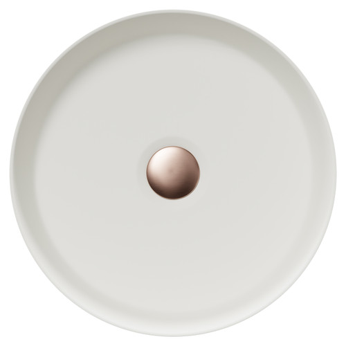 Helix Brushed Bronze 360mm x 360mm Round Countertop Basin Top View