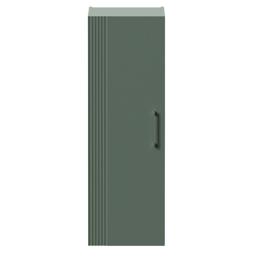 Avant Satin Green 400mm x 1200mm Wall Mounted Single Door Storage Unit Front View