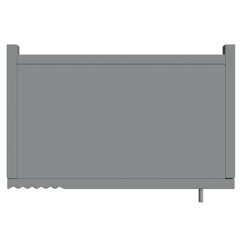 Avant Satin Grey 400mm x 1200mm Wall Mounted Single Door Storage Unit Top View