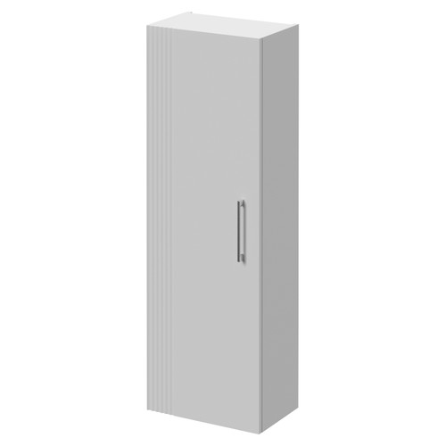 Avant Satin White 400mm x 1200mm Wall Mounted Single Door Storage Unit Right Hand View