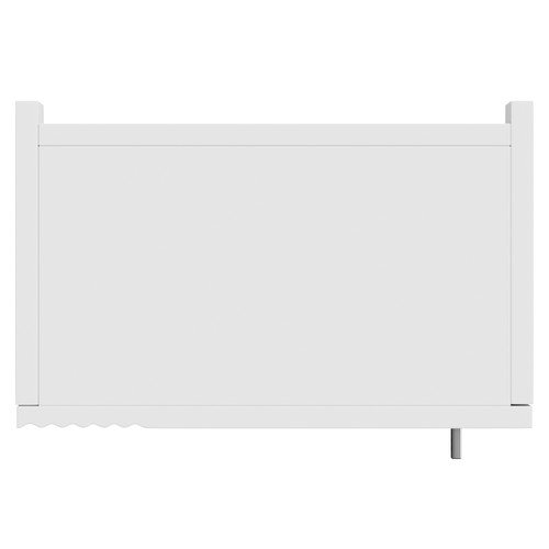 Avant Satin White 400mm x 1200mm Wall Mounted Single Door Storage Unit Top View