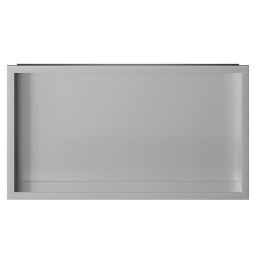 Recess Chrome 300mm x 600mm Metal Niche Front View