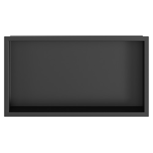 Recess Matt Black 300mm x 600mm Metal Niche Front View