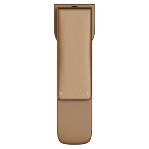 Aero Brushed Bronze Mini Mono Basin Mixer Tap Top Viewed from Above