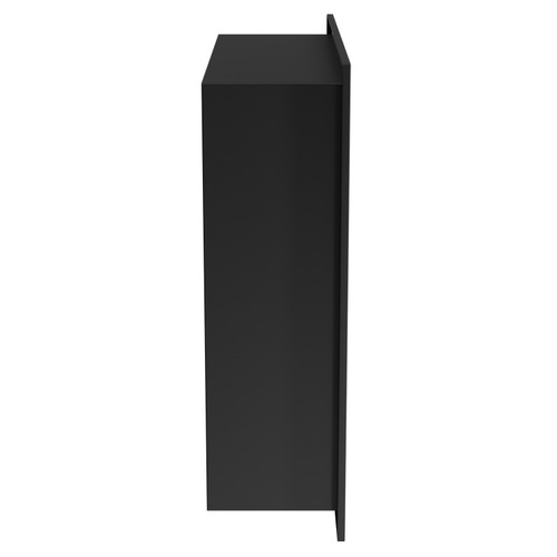 Recess Matt Black 300mm x 300mm Metal Niche Side on View