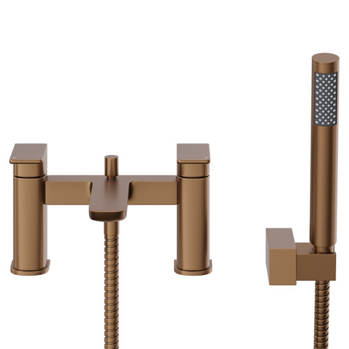 Aero Brushed Bronze Bath Shower Mixer Tap with Shower Kit