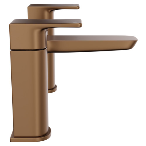 Aero Brushed Bronze Bath Filler Tap Side on View