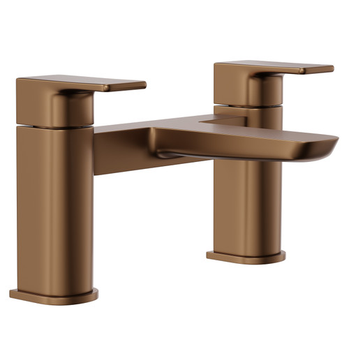 Aero Brushed Bronze Bath Filler Tap Left Hand View