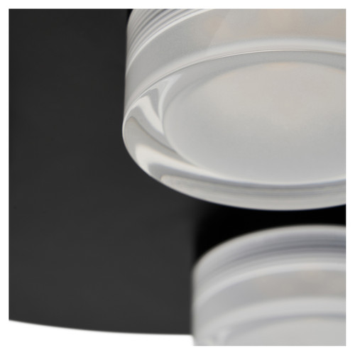 Forum Spa Amalfi Matt Black LED Bathroom Ceiling Spotlight Plate - SPA-31736-MBLK