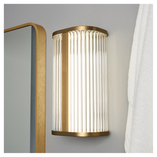 Forum Spa Nayru Satin Brass Bathroom LED CCT Wall Light - SPA-44380-SBRS