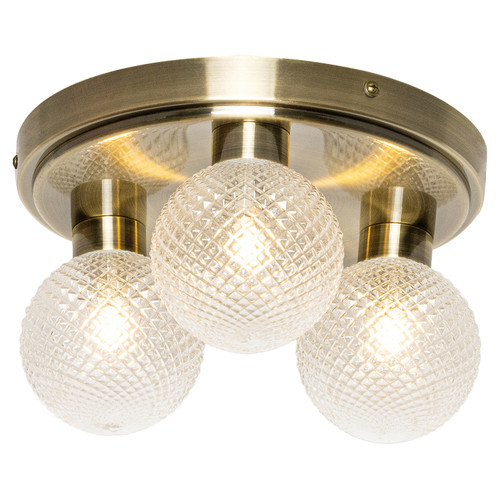 Forum Spa Vermont Antique Brass Ceiling Flush - SPA-37477-ABRS