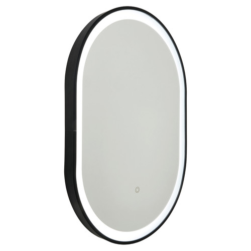Forum Spa Cian Matt Black CCT LED Oval Framed Mirror Motion/Demist - SPA-45860-BLK