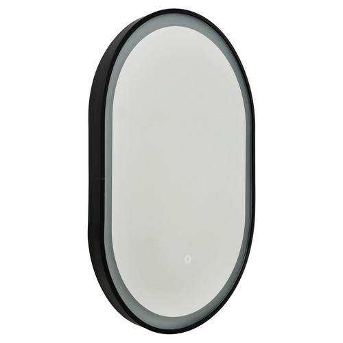 Forum Spa Cian Matt Black CCT LED Oval Framed Mirror Motion/Demist - SPA-45860-BLK