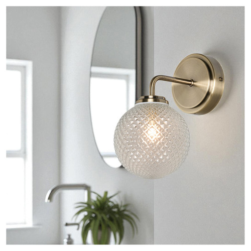 Forum Spa Vermont Antique Brass Wall Light - SPA-37576-ABRS