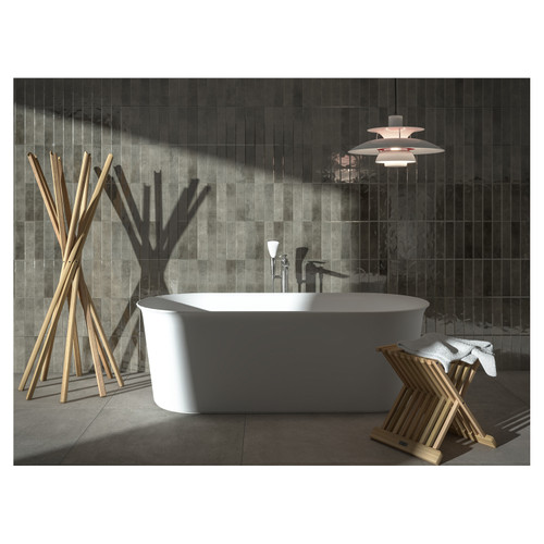 RAK Portofino Greige Glossy 6.5cm x 26cm Porcelain Wall Tile - A42WPTFN-GRG.H6X0U Lifestyle