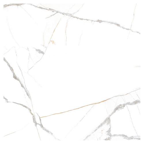 Pamena Matt White 60cm x 60cm Porcelain Wall and Floor Tile Swatch 2