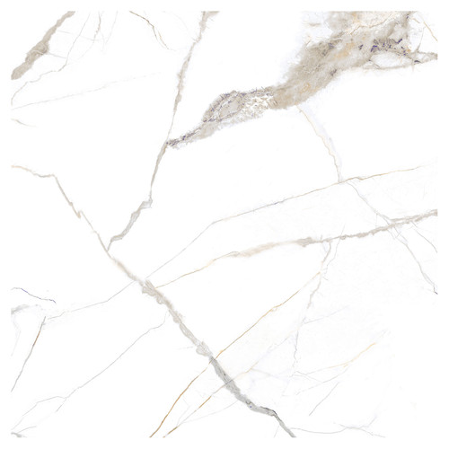 Pamena Matt White 60cm x 60cm Porcelain Wall and Floor Tile Swatch