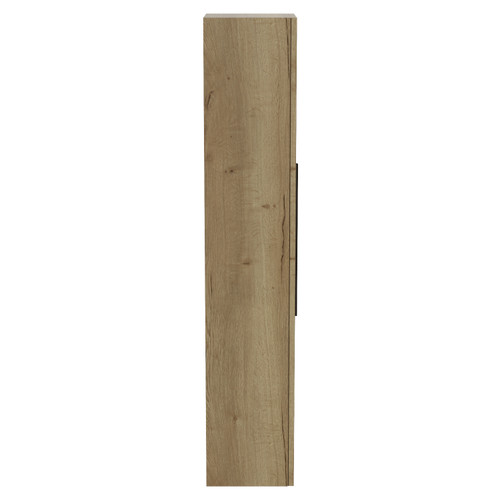 Helix Fluted Autumn Oak 300mm x 1430mm Wall Mounted 1 Door Tall Unit Side View