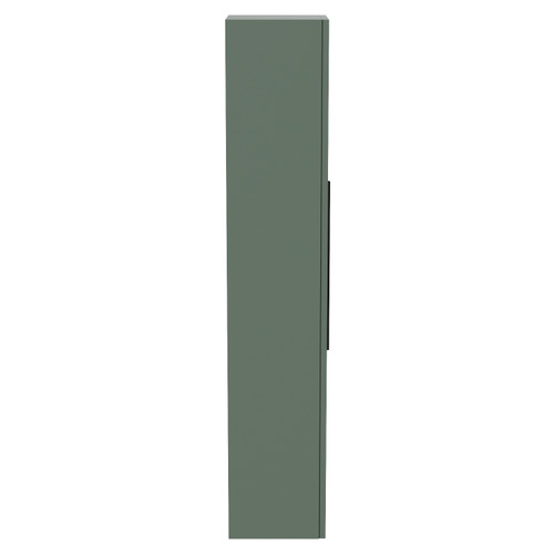 Helix Fluted Satin Green 300mm x 1430mm Wall Mounted 1 Door Tall Unit Side View
