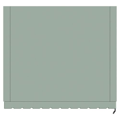 Helix Fluted Satin Green 300mm x 1430mm Wall Mounted 1 Door Tall Unit Top View