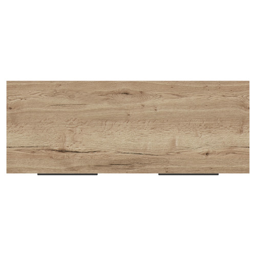 Helix 460 Fluted Tobacco Oak 1200mm Wall Mounted 4 Drawer Vanity Unit for Countertop Basins Top View