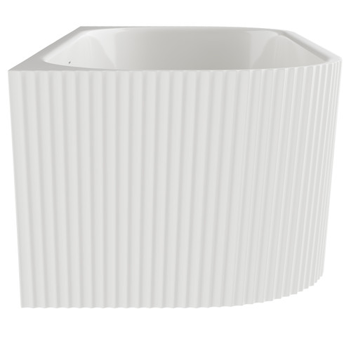 Calla 1700mm x 800mm Round Double Ended Freestanding Back to Wall Bath Side on View